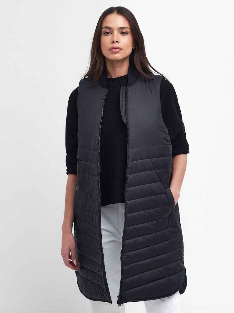 Barbour® International Black Leeming Gilet - Image 1 of 7