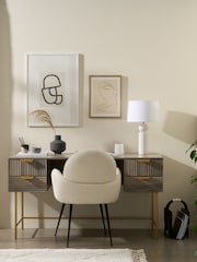 MADE.COM Grey Haines Storage Desk - Image 1 of 5