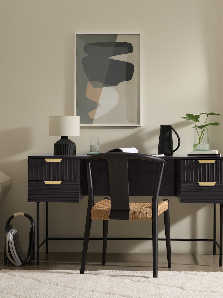 MADE.COM Black Haines Storage Desk - Image 1 of 2