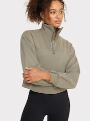 Chelsea Peers Green Organic Cotton Cropped Sweatshirt - Image 2 of 5