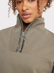 Chelsea Peers Green Organic Cotton Cropped Sweatshirt - Image 4 of 5