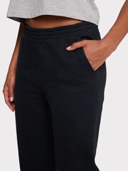 Chelsea Peers Black Organic Cotton Cuffed Joggers - Image 5 of 5