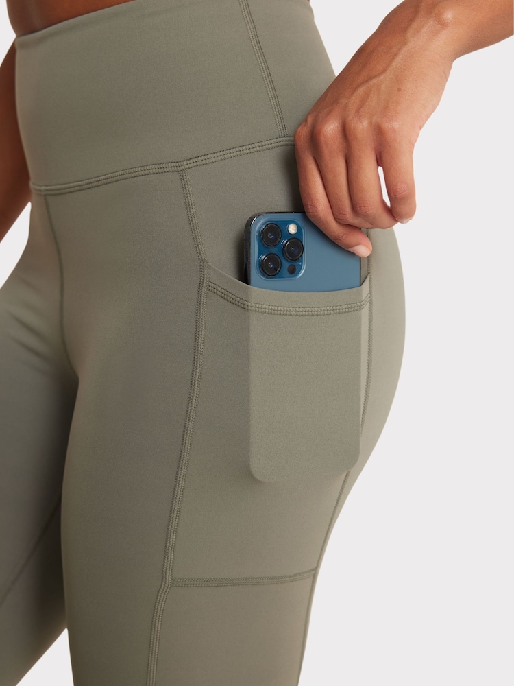 Chelsea Peers Green Soft Stretch High-Rise Leggings - Image 2 of 5