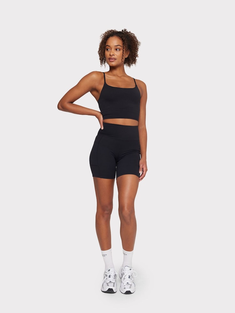 Chelsea Peers Black Soft Stretch High-Rise Cycling Shorts - Image 2 of 7