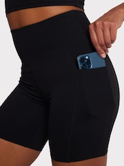 Chelsea Peers Black Soft Stretch High-Rise Cycling Shorts - Image 7 of 7