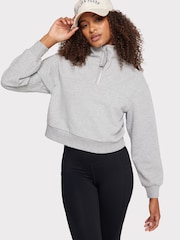 Chelsea Peers Grey Organic Cotton Cropped Sweatshirt - Image 2 of 5
