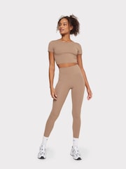Chelsea Peers Brown Soft Stretch High-Rise Leggings - Image 3 of 5