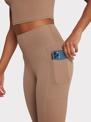 Chelsea Peers Brown Soft Stretch High-Rise Leggings - Image 5 of 5
