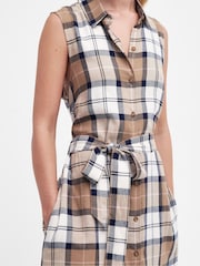 Barbour® Natural Caroline Checked Midi Shirt Dress - Image 5 of 7