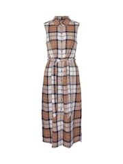 Barbour® Natural Caroline Checked Midi Shirt Dress - Image 7 of 7