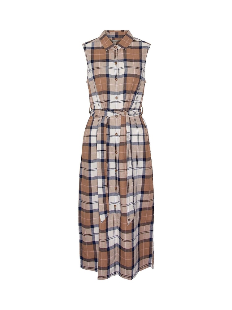 Barbour® Natural Caroline Checked Midi Shirt Dress - Image 7 of 7