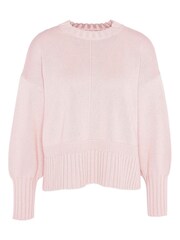 Barbour® Pink 100% Cotton Clifton Knitted Jumper - Image 6 of 6