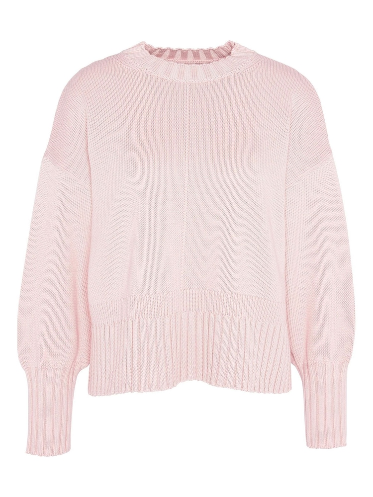 Barbour® Pink 100% Cotton Clifton Knitted Jumper - Image 6 of 6