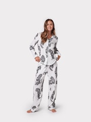 Chelsea Peers Organic Cotton Lotus Tiger Print Long Pyjama Set - Image 2 of 5