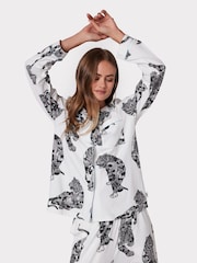 Chelsea Peers Organic Cotton Lotus Tiger Print Long Pyjama Set - Image 5 of 5
