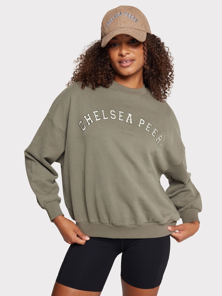 Chelsea Peers Green Organic Cotton Logo Sweatshirt - Image 5 of 5