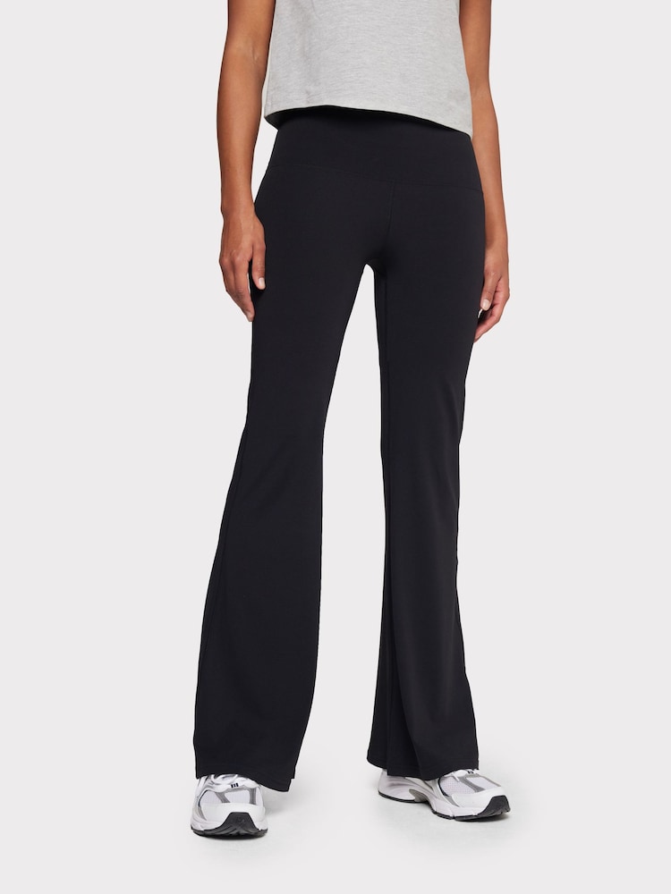 Chelsea Peers Black Soft + Stretch High Rise Flared Leggings - Image 2 of 5
