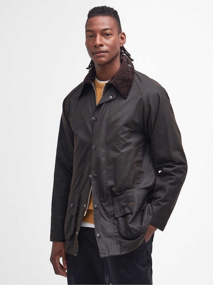 Barbour® Black 100% Cotton Classic Beaufort Wax Jacket - Image 1 of 9