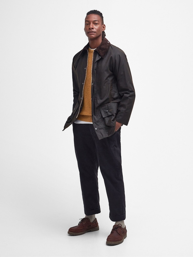 Barbour® Black 100% Cotton Classic Beaufort Wax Jacket - Image 3 of 9