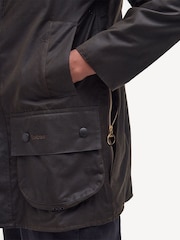 Barbour® Black 100% Cotton Classic Beaufort Wax Jacket - Image 5 of 9