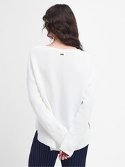 Barbour® White Marine Knitted 100% Cotton Jumper - Image 2 of 7