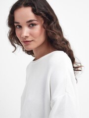 Barbour® White Marine Knitted 100% Cotton Jumper - Image 4 of 7