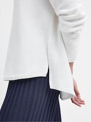 Barbour® White Marine Knitted 100% Cotton Jumper - Image 6 of 7