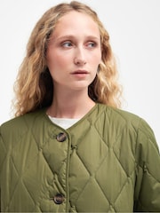 Barbour® Green Coastal Bickland Diamond Quilted Jacket - Image 4 of 7