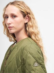 Barbour® Green Coastal Bickland Diamond Quilted Jacket - Image 5 of 7