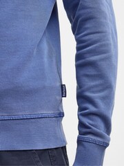 Barbour® Blue 100% Cotton Atherton Crew Jumper - Image 5 of 6