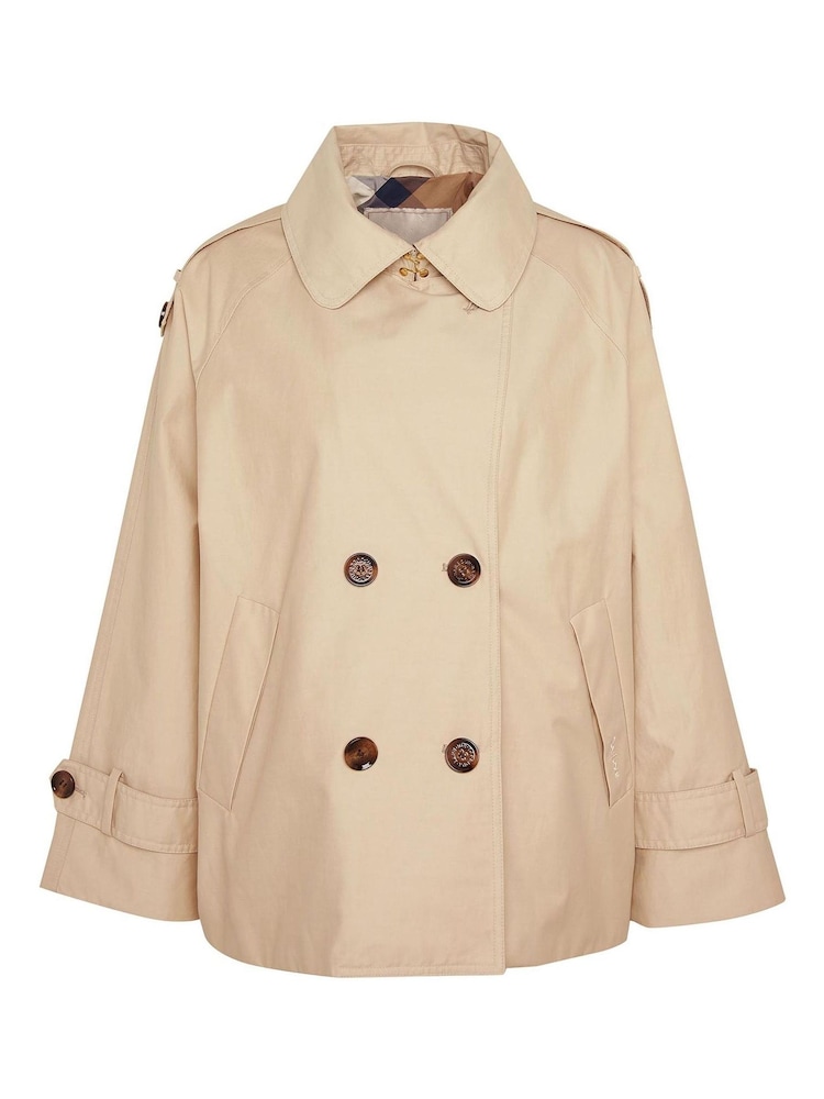 Barbour® Natural Annie Short Trench Showerproof Jacket - Image 8 of 8 Barbour® Natural Annie Short Trench Showerproof Jacket - Image 8 of 8