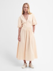 Barbour® Cream 100% Cotton Belmont Maxi Dress - Image 3 of 7