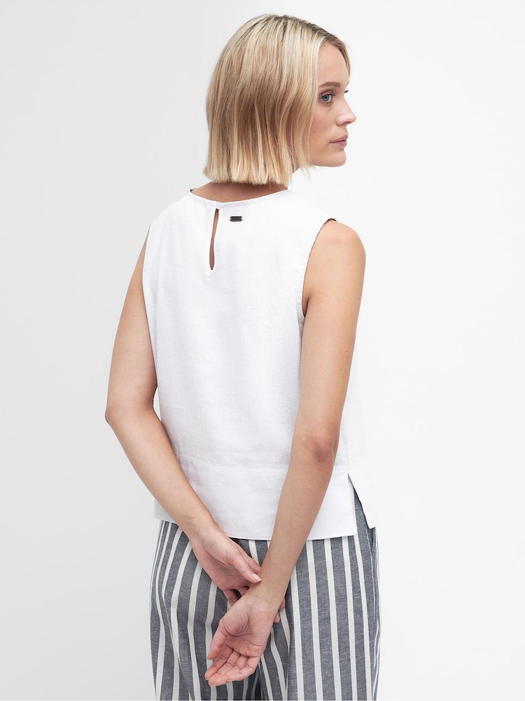 Barbour® White Bathgate Top - Image 2 of 7