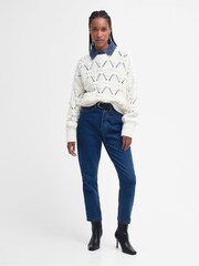 Barbour® White Glamis Knitted Jumper - Image 3 of 6