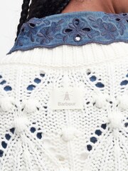 Barbour® White Glamis Knitted Jumper - Image 5 of 6
