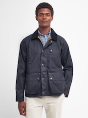 Barbour® Blue Utility Spey Wax 100% Cotton Jacket - Image 1 of 7