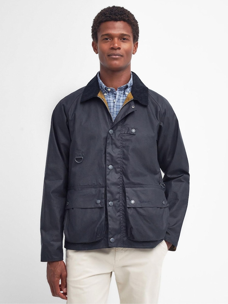 Barbour® Blue Utility Spey Wax 100% Cotton Jacket - Image 1 of 7