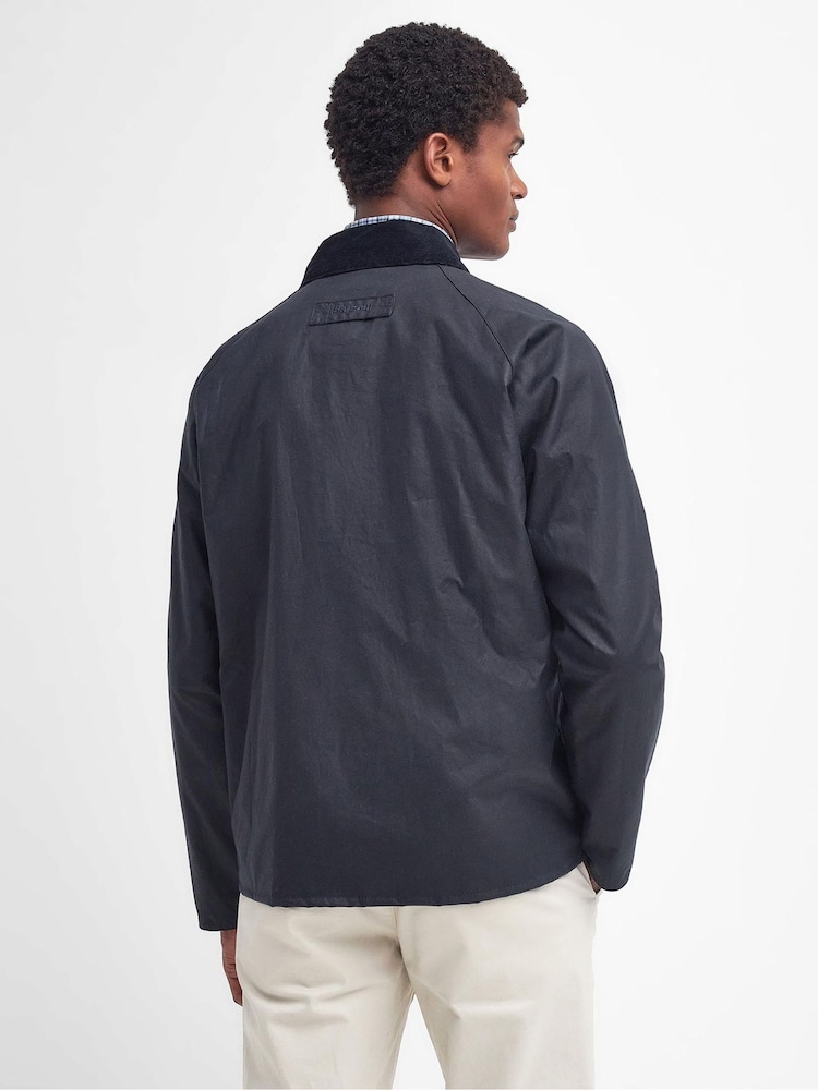 Barbour® Blue Utility Spey Wax 100% Cotton Jacket - Image 2 of 7