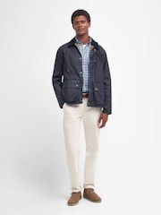 Barbour® Blue Utility Spey Wax 100% Cotton Jacket - Image 3 of 7