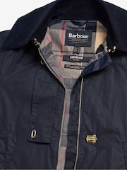 Barbour® Blue 100% Cotton Drummond Wax Jacket - Image 9 of 9