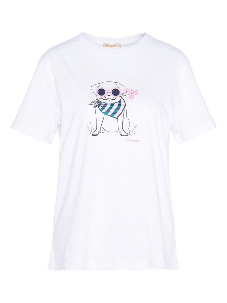 Barbour® White 100% Cotton Honeywell Dog Graphic Print T-Shirt - Image 5 of 5