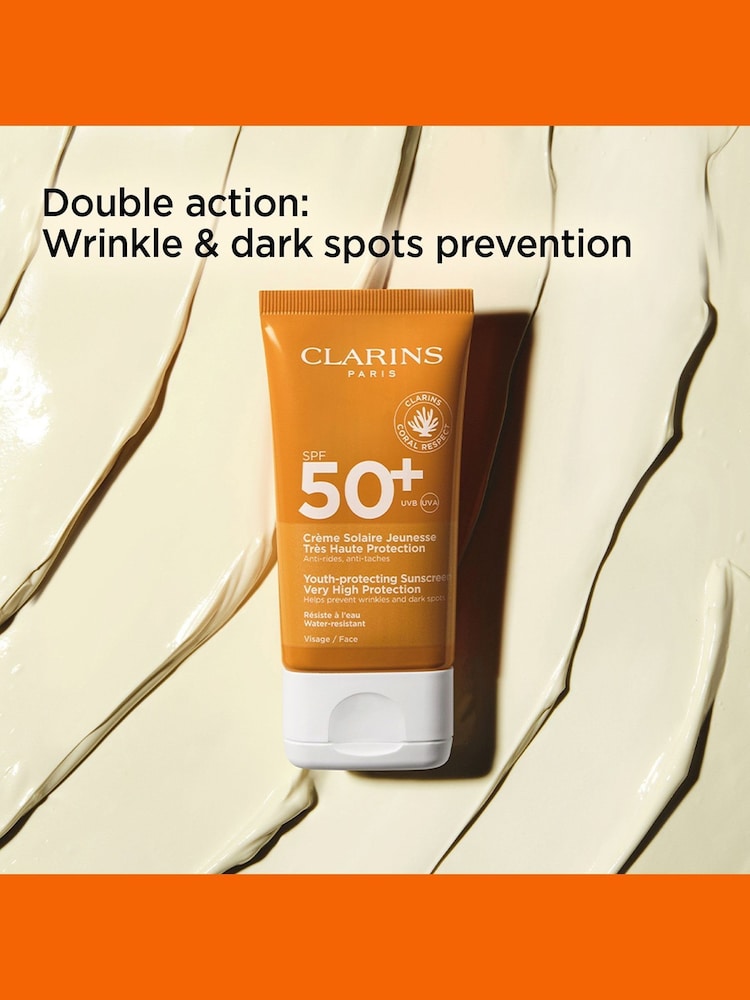 Clarins Youth-Protecting Sun Cream Very High Protection SPF 50 50ml - Image 5 of 5