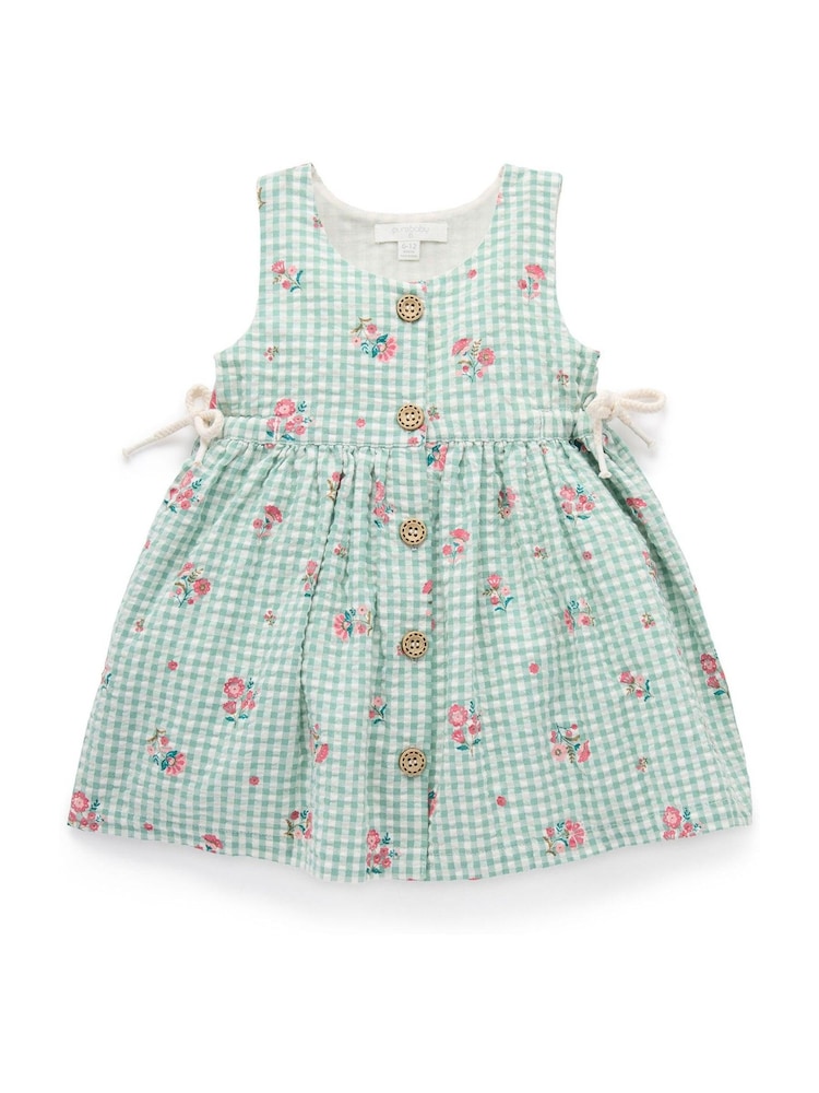 Purebaby Frida Gingham Pinnie Dress - Imagen 2 de 5