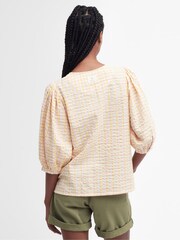 Barbour® Pink 100% Cotton Belmont Top - Image 3 of 7