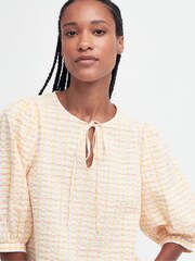 Barbour® Pink 100% Cotton Belmont Top - Image 4 of 7