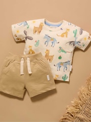 Purebaby Blue Animal Fiesta Relaxed T-Shirt - Image 2 of 6