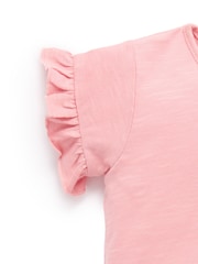 Purebaby Pink Ruffle T-Shirt & Shorts Set - Image 8 of 8