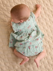 Purebaby Green Frida Gingham Set - Image 2 of 7