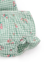 Purebaby Green Frida Gingham Set - Image 6 of 7