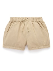 Purebaby Natural Linen Blend Shorts - Image 2 of 5